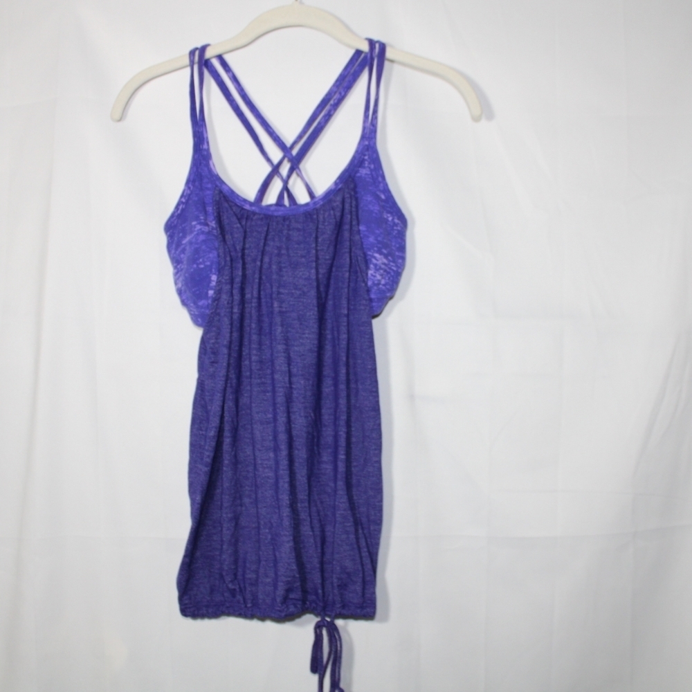 Athleta Purple Tank Top with Built in Bra XS.